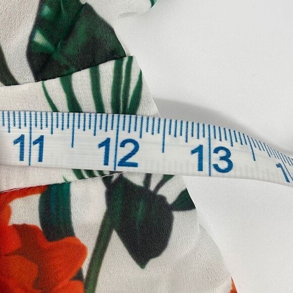 Prettylittlething Womens Tropical Paradise Tie Romper V Neck Green White Size 2 - Picture 8 of 10